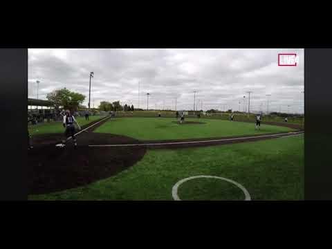 Video of #11; double and scored on an error by centerfielder 