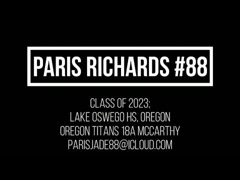 Video of PARIS RICHARDS - Weekend Highlight Reel (Sept 10-11, 2022) - RHP/Power/UTIL - CLASS OF 2023