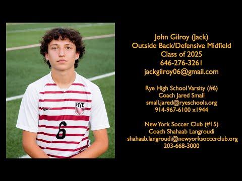 Video of Jack Gilroy Rye Varsity Highlights  (Fall 2023)