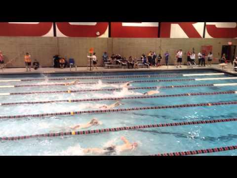Video of 100 freestyle, 53.70, 2nd Place