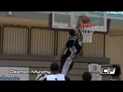 Video of Dezmon Murphy Damn Near Kisses Rim Catching Alley-Oop