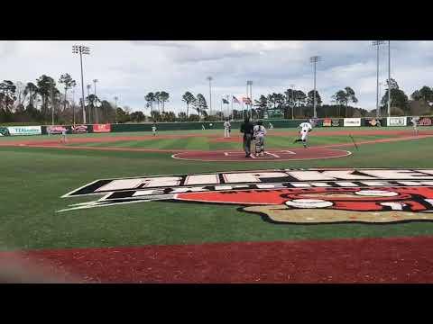 Video of Lead off triple off the wall - Macomb CC Baseball