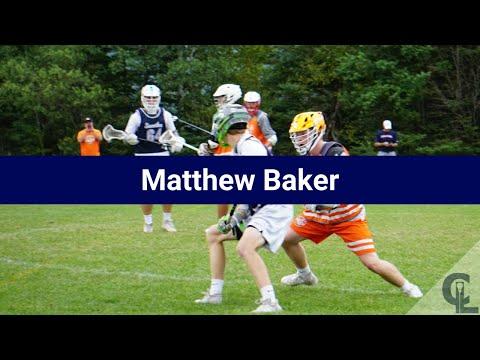 Video of Matthew Baker lacrosse highlights/NY 2022/def
