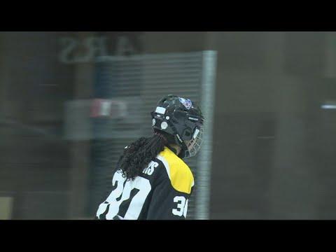 Video of Black teen hockey star paving the way for other girls  on the ice