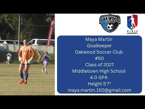 Video of 2023 Maya Martin's Fall Highlights with Oakwood SC U15s GA