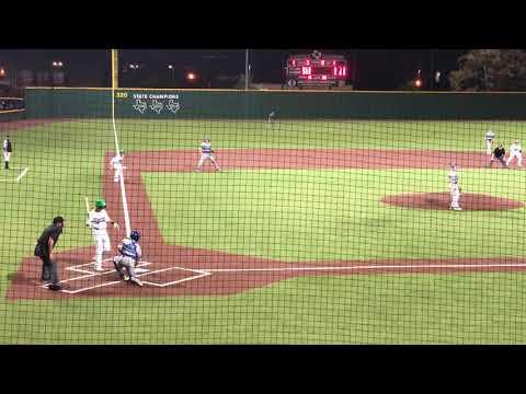Video of Jaxon Osterberg, Southlake HS, March 2019, Starting CF and Lead Off Hitter, Hard Line Drive to LF Scoring Runner from 3rd