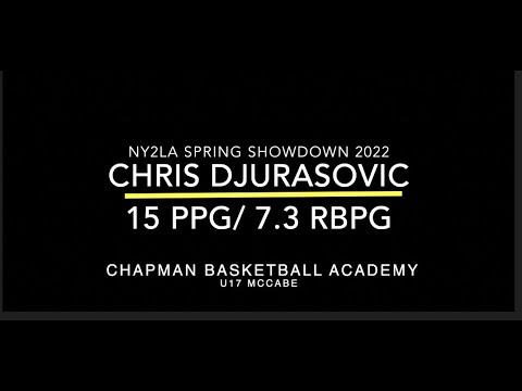 Video of Chris Djurasovic #14, 15 ppg/7 rpg, NY2LA May 2022, CBA U17 McCabe 