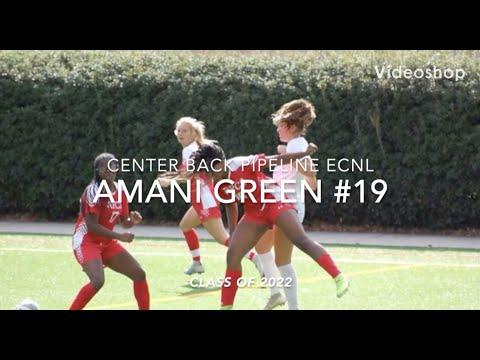 Video of  #19 Amani Greens ECNL Center Back Highlights