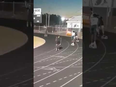 Video of 400 meter dash, I'm the one in white tights.