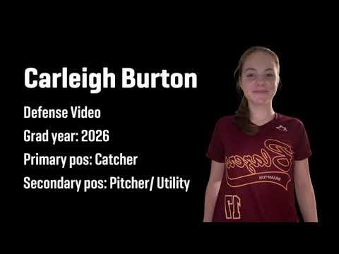 Video of Carleigh Burton, 2026 grad, Defence video 