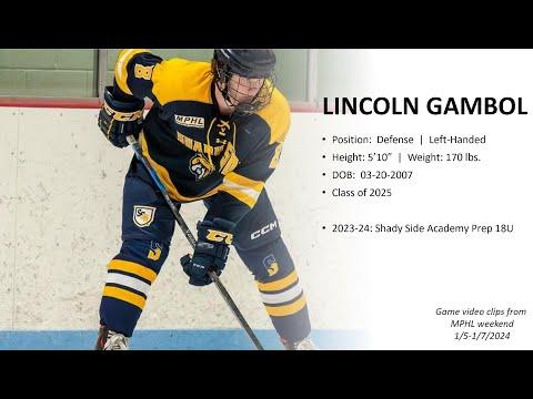 Video of Lincoln Gambol SSA hockey_MPHL weekend Jan 5-7 2024