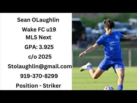 Video of Sean O’Laughlin Wake FC MLSNext games/Striker