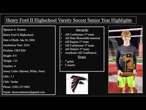 Video of Spencer Krause - Fall Season Highlights (Henry Ford II)