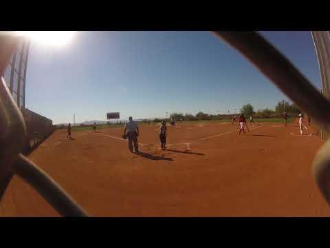 Video of Kiana Bell 2023  unassisted double play 