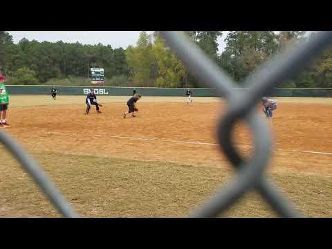 Video of Faith Miller fielding 3rd