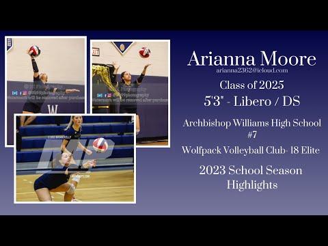 Video of Arianna Moore #7- Libero/DS School Season Highlights 24'
