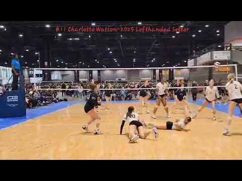 Video of #11 Charlotte Watson-2025 Lefty Setter Windy City Qualifier Highlights 360VBC 17u KAOS Black