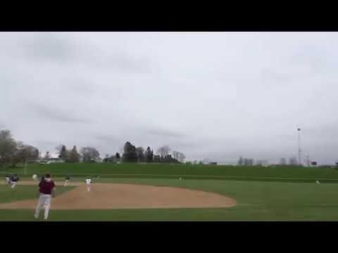 Video of First Varsity at bat Bases clearing double off wall