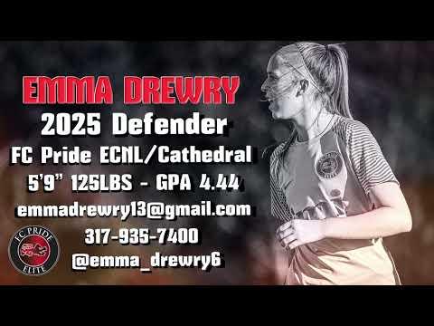 Video of Emma Drewry - 2025 Defender - FC Pride ECNL