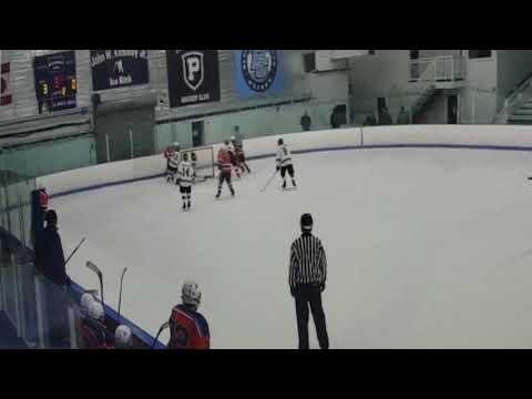 Video of # 91 Orange behind net, change of direction, pass out front for goal (U14 2018-19)