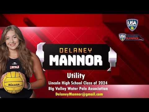Video of Delaney Mannor Water Polo Reel Lincoln High School class of 2024