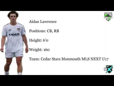 Video of Aidan Lawrence - Cedar Stars MLS Next U17