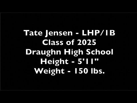 Video of Tate Jensen - LHP/1B Class of 2025
