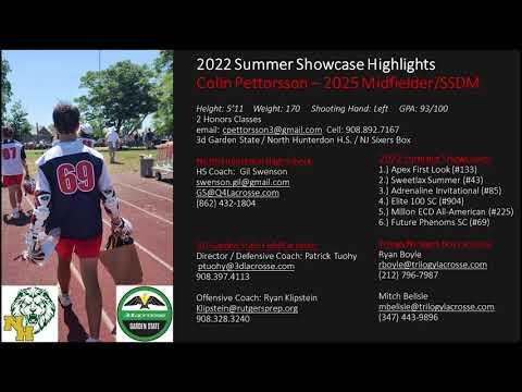 Video of 2022 Summer Showcase Highlights: Colin Pettorsson - 2025 Midfielder/SSDM