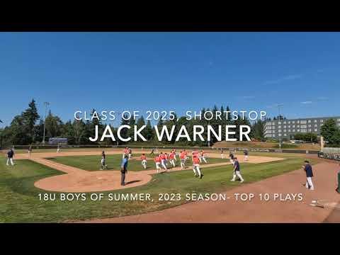 Video of Jack Warner- Top 10 Plays- Boys of Summer 18U 2023 Season