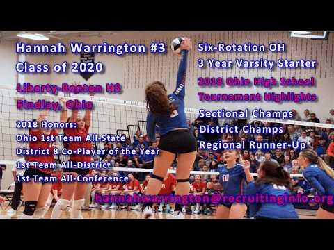 Video of Hannah Warrington #3 2018 High School Tournament Highlights