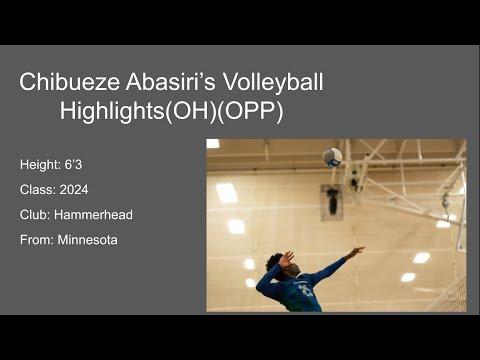 Video of Chibueze Abasiri (MN Select Fall League) Highlights #1 (OH)(OPP)