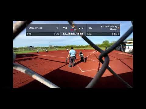 Video of Hailey Dworak 2025 3rd base put out