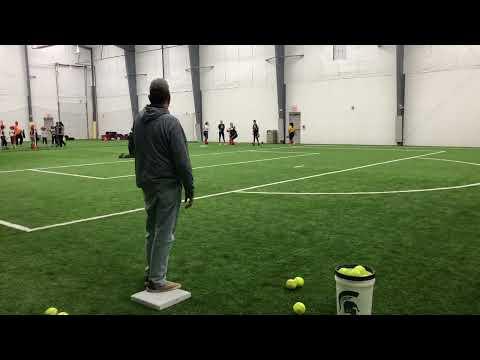 Video of Winter practice batting/fielding Jan 2022