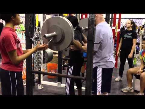 Video of 15yr track girl squats 255