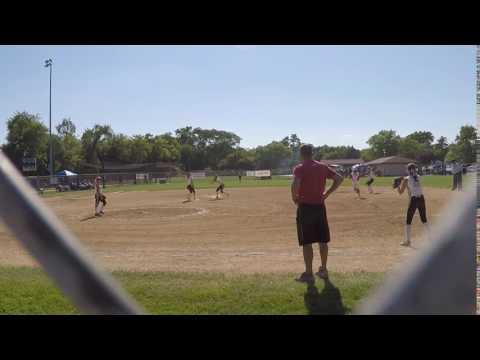 Video of Haley Trela, throws to 1st for Sycamore Sycos