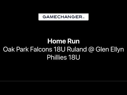 Video of Gartner Batting Home Run @ Glen Ellyn Phillies 18U 06/18/23
