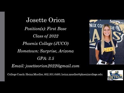 Video of Josette Orion Skills