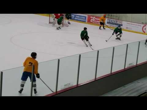 Video of  NAHL Tier 2 Jr A Brookings Blizzard Pre Draft Camp 2016, defense, Green Jersey, #3, blue breezers, blue helmet, white socks