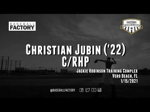 Video of Christian Jubin 2022 C RHP Baseball Factory PS All American 2021-01-15