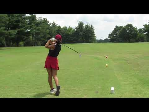 Video of swing from behind, pitching wedge, 110 yrds