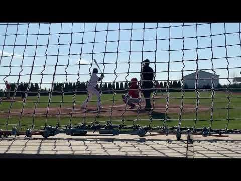 Video of Kolton almost hit it out of the park