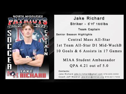 Video of Forward/Striker Jake Richard Class of 2022 Full Season Highlights