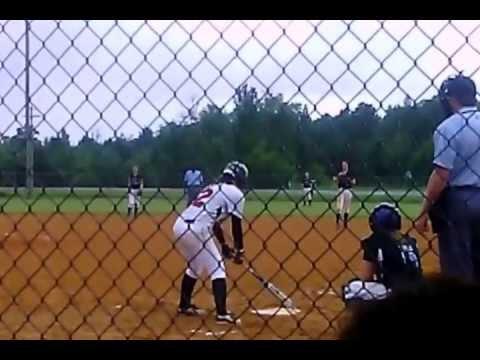 Video of Anna bunt base hit