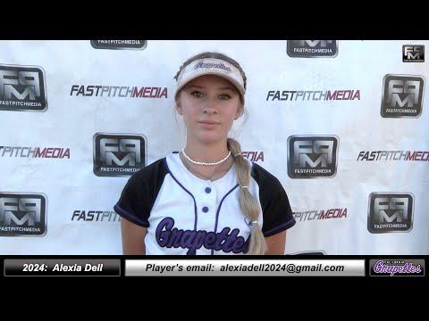 Video of 2024 Alexia Dell 4.5 GPA-Cathcher and Third Base Softball Skills Video- Grapettes Medina