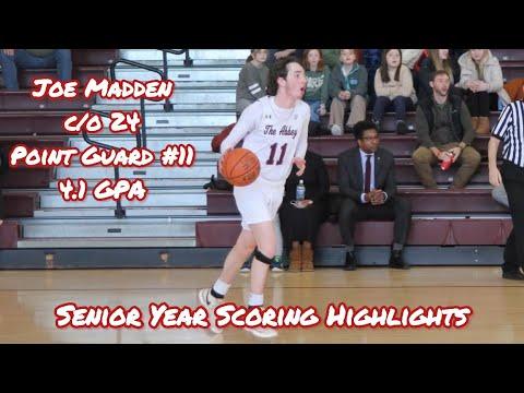 Video of Joe Madden | Senior Year SCORING Highlights | Saint Anselm’s Abbey School c/o 24 | Point Guard #11