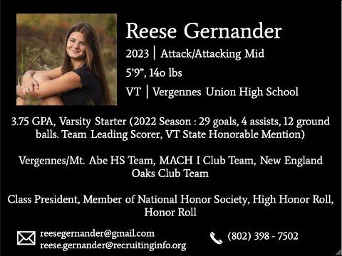Video of Reese Gernander - 2023 Attacker from VT
