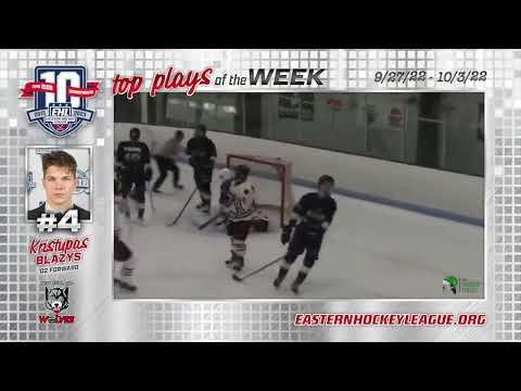 Video of Eastern Hockey League Plays of the week