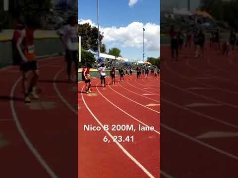 Video of Nico B 200M Lane 6, 23.41, 2021