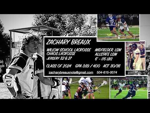 Video of Zachary Breaux Lacrosse State Semi Finals 2023 - Willow School Highlights