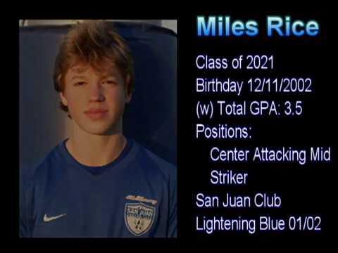 Video of Miles Rice - Soccer Highlights 2020